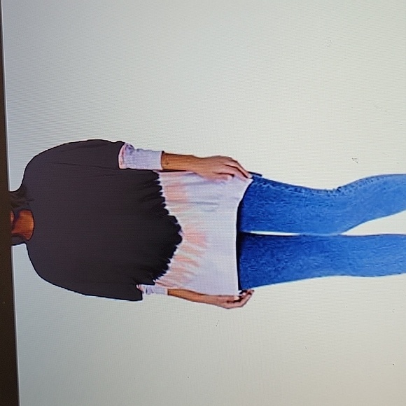 Mud Pie Iris Tie Dye Sweatshirt navy pink white 100% cotton sz Small/Medium …New - Picture 3 of 9